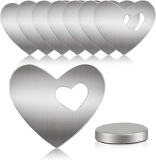 8er Set Tischdeckenbeschwerer Herzform Magnet Edelstahl 56g