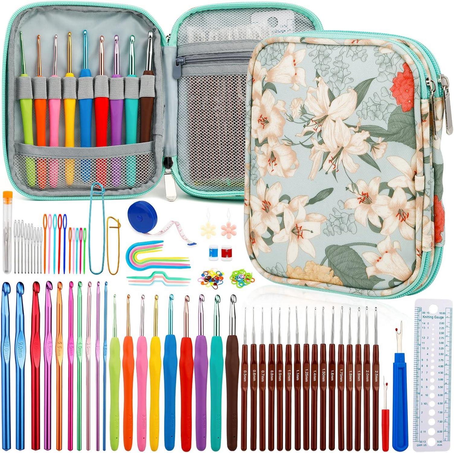 Häkelnadel-Set für Anfänger und Erwachsene, 100-teilig