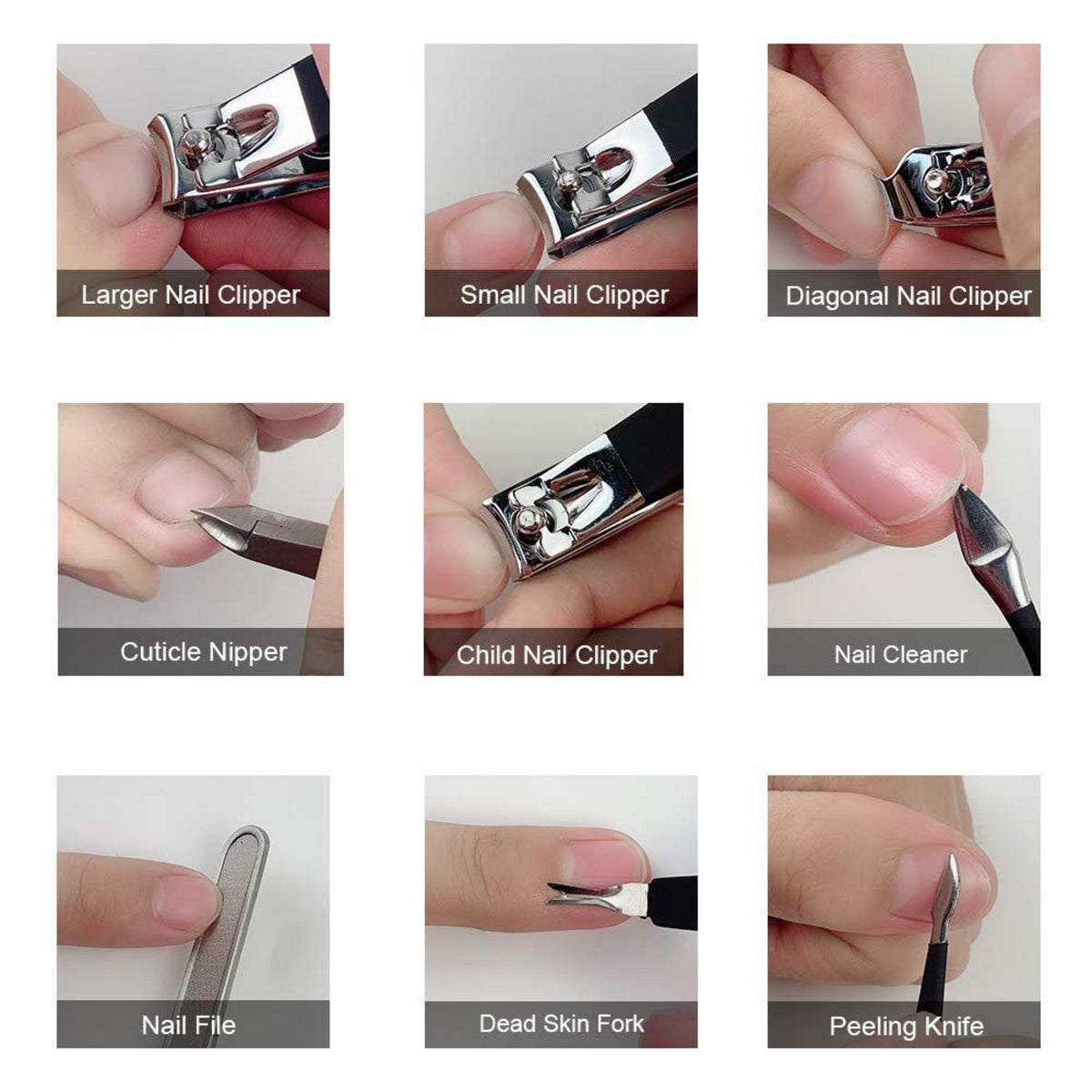 Maniküre Set Edelstahl Werkzeuge - Professionelles 18tlg. Nagelknipser