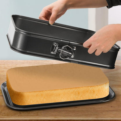 Rechteckige Springform Kuchenform 39,3x27,8x7,7cm Schwarz
