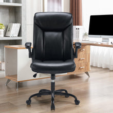 Bürostuhl Ergonomisch Schreibtischstuhl Schwarz PU Leder