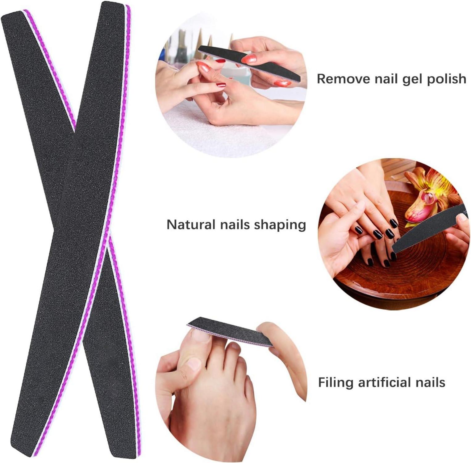 Professionelle Doppelseitige Nagelfeilen Set 5 Stück 100/180