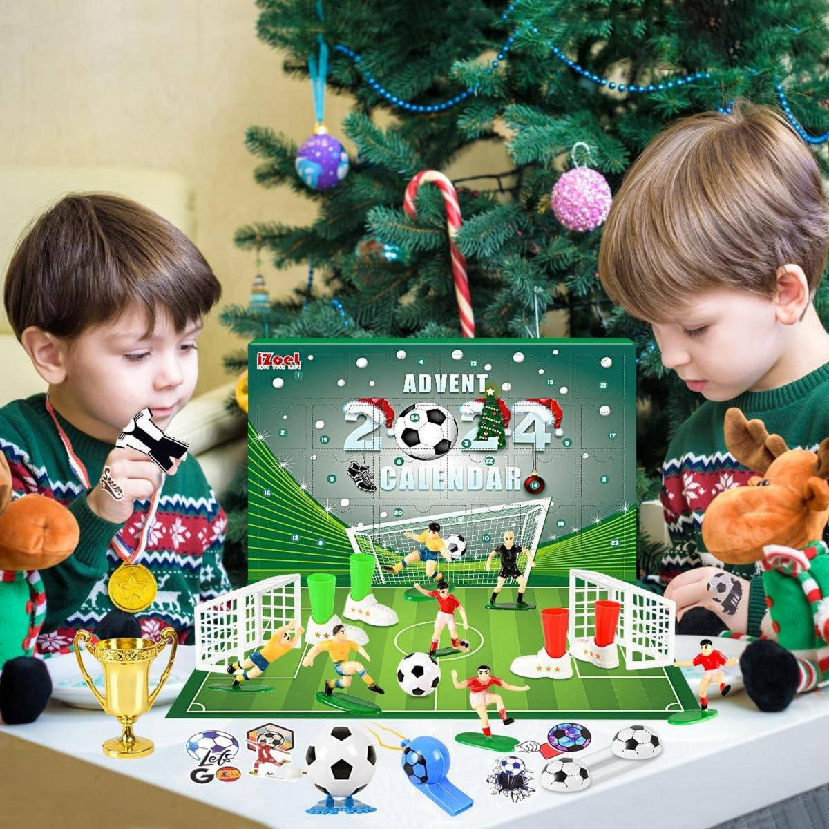 2024 WM Fußball Adventskalender mit 24 Spielzeugen & Überraschungen