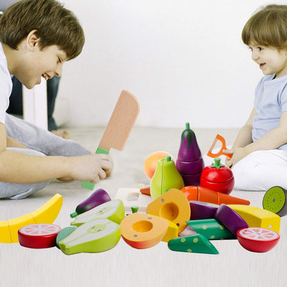Holz Kinder Spielzeug Obst Gemüse Schneiden Magnetspielzeug