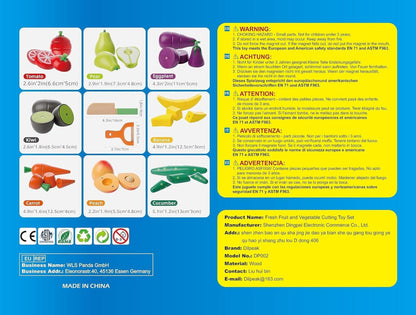 Dilpeak Holz Küche Kinder Spielzeug Obst Gemüse Magnetspielzeug