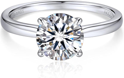 Verlobungsring Damen 1-2 Karat Moissanit 925 Silber D