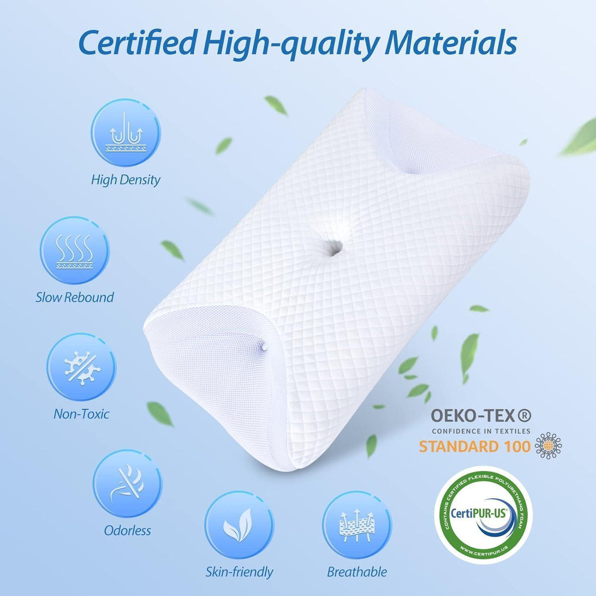 Ergonomisches CPAP-Kissen aus Memory Foam für Seitenschläfer