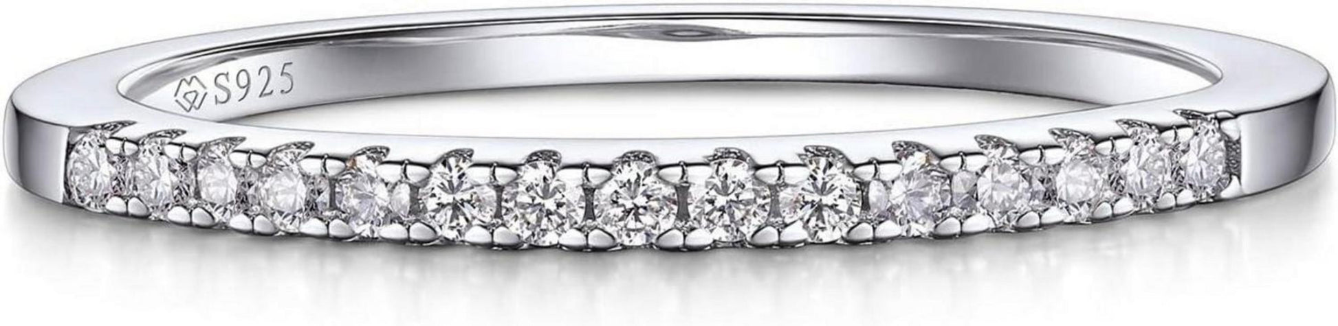 Moissanit Diamant Verlobungsring Eternity Ring Silber 925
