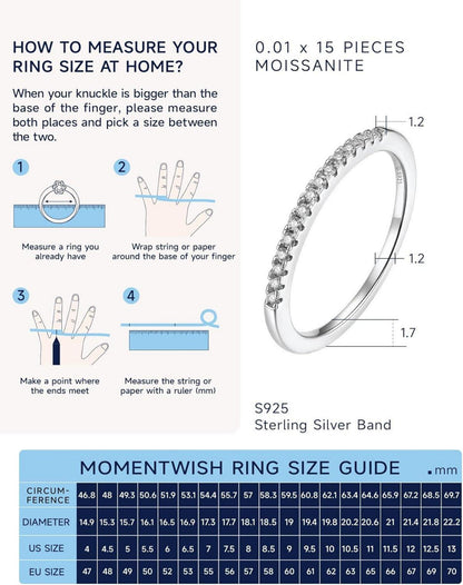 Moissanit Verlobungsring Damen Herren Ehering Silber 925 Partnerring Trauring Bandring