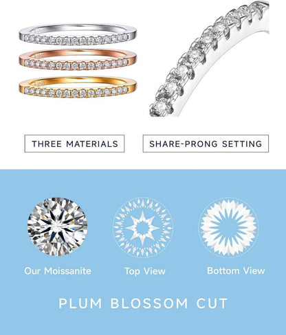 Moissanit Diamant Verlobungsring Silber 925 Ehering