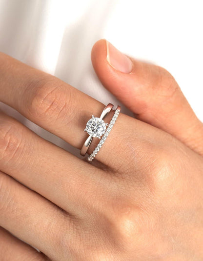 Moissanit Verlobungsring Damen Herren Ehering Silber 925