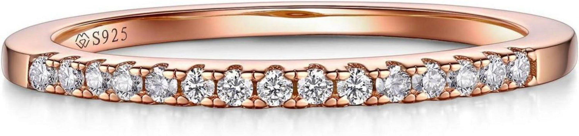 Moissanit Verlobungsring Ehering Silber 925 Bandring Rose