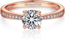 Verlobungsring Damen Moissanite Diamant 925 Silber VVS1 D Farbe Rose 1