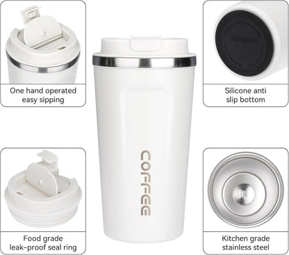 ERBO Kaffeebecher to go Thermobecher Edelstahl 510ml