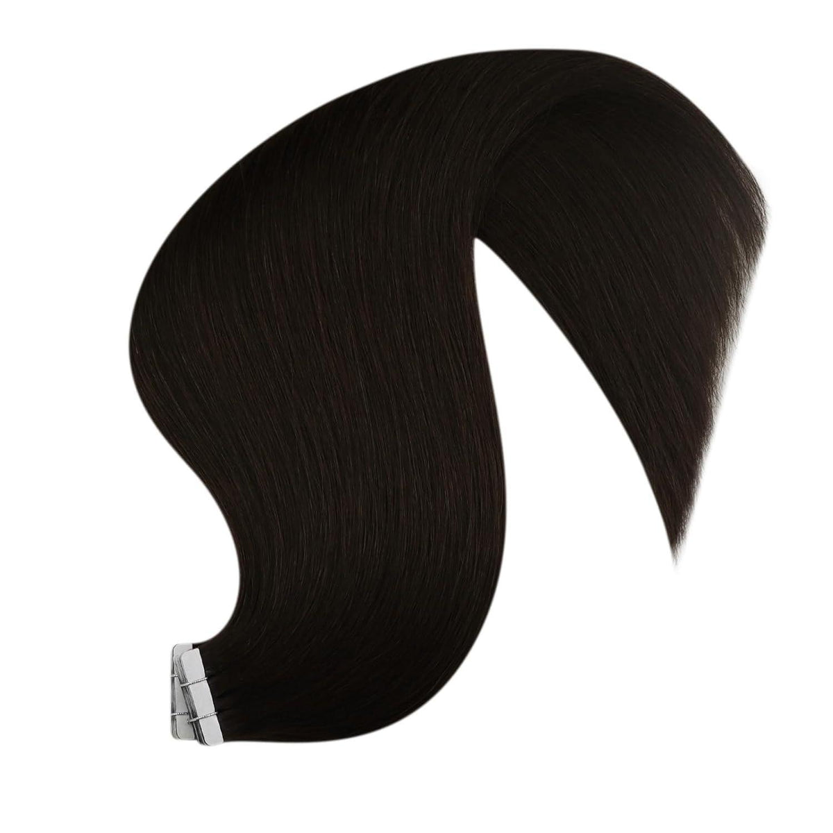 Dunkelbraune Tape Extensions Echthaar 70 cm