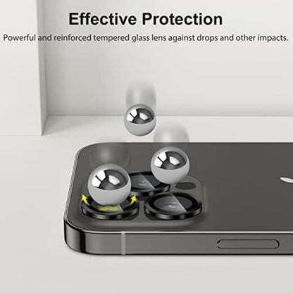 Kameraschutz für iPhone 14 Pro Max 4er Pack 9H Härte Glas Schwarz