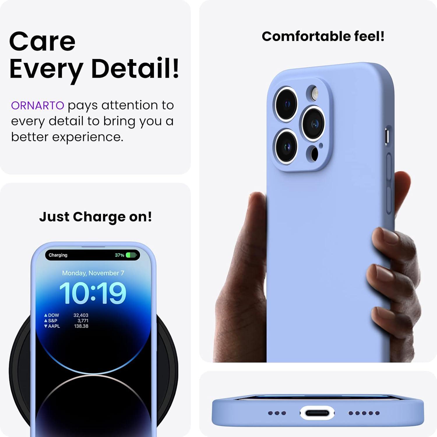 iPhone 14 Pro Max Hülle 6,7 Zoll 2022 mit Panzerglasfolie Silikon Gel Case Stoßfeste Handyhülle