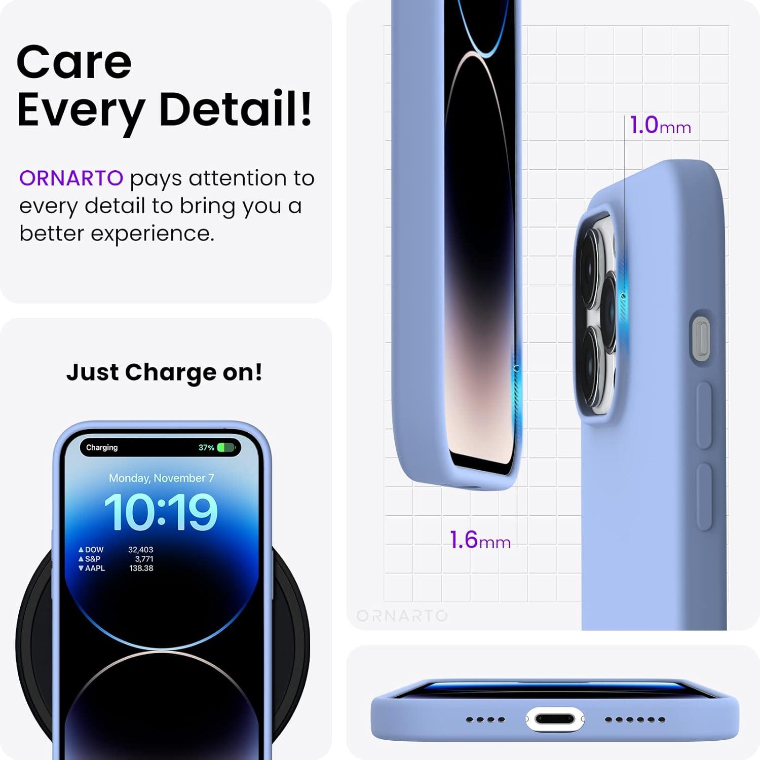 iPhone 14 Pro Max Hülle 6,7 Zoll 2022 Silikon Flüssig Schutzhülle Blau