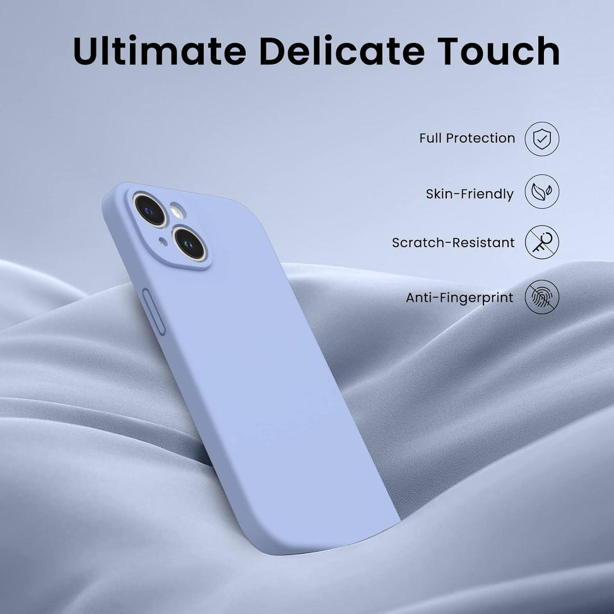 iPhone 14 Plus Hülle 6,7 Zoll mit Panzerglasfolie und Silikon Case