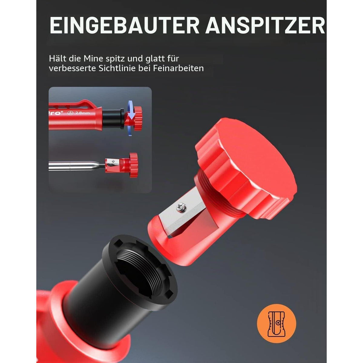 Zimmermannsbleistifte Set mit Minen & Anreißwerkzeug