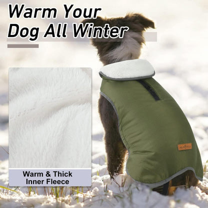Wasserdichte Winter Fleece Hundemantel mit