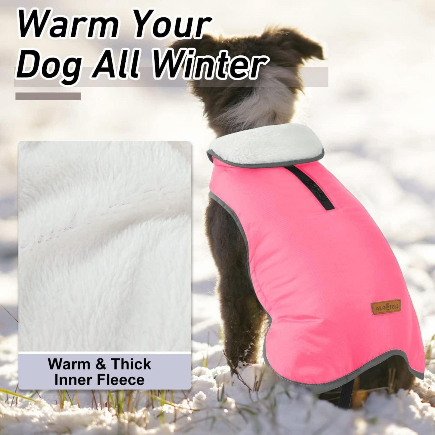 Hundemantel Winter Warmer Fleece Gefüttert Winddicht Wasserabweisend