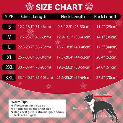 Wendbarer Hundemantel Winter Warm Reflektierend Rot XL