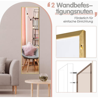 Ganzkörperspiegel 160x40cm – Stand- & Wandspiegel mit Aluminiumrahmen