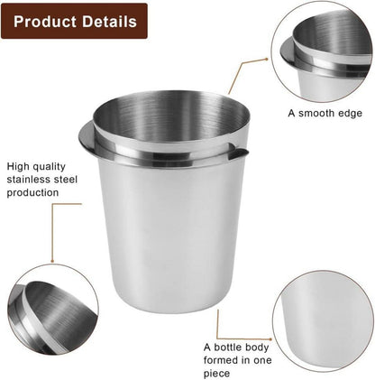 Edelstahl Kaffee Dosierbecher 51mm, Kaffeepulver Verteiler für Espressomaschinen