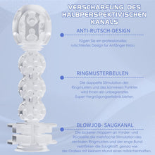 Kristall Masturbator Cup Transparent Realistisch Groß 3D