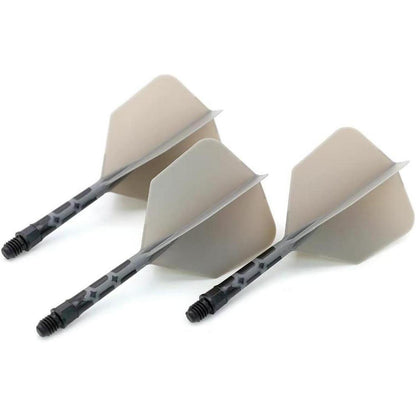 Dartflights und -schaft Set, Big Wing Shape, Größe M