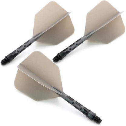 Dartflights und -schaft Set, Big Wing Shape, Größe M