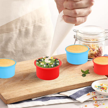 Silikon Backformen 4 Stk 4 Zoll Kuchenformen für Käsekuchen