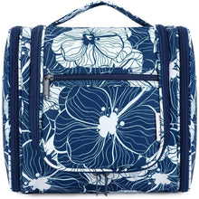 Kulturtasche zum Aufhängen, Blau Lotos, Mittel