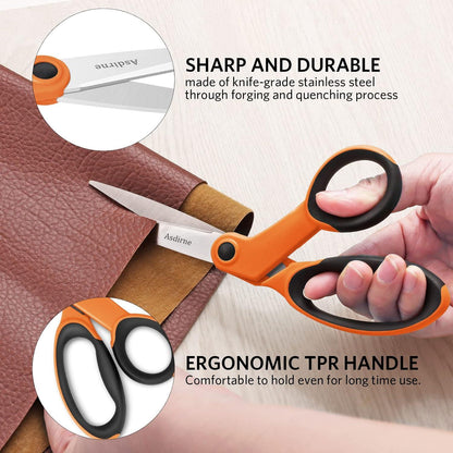 Präzisions Stoffschere Set 4-teilig Edelstahl Orange/Schwarz