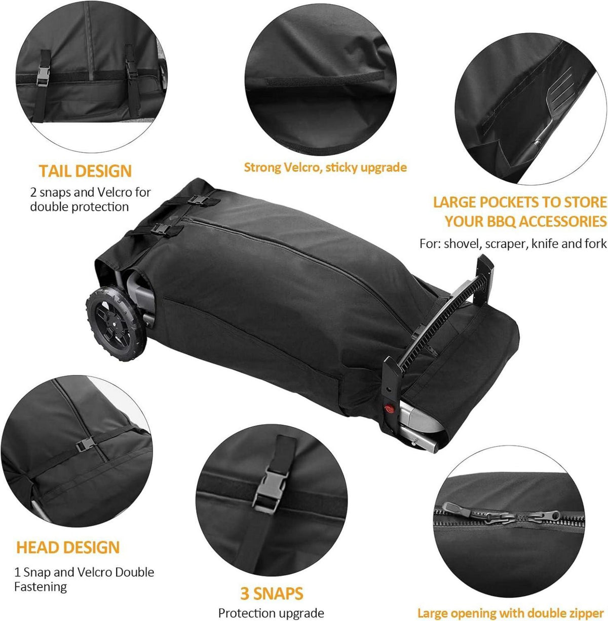 Gasgrill Abdeckung für Weber Traveler LP Black 9010053 115x65x24cm