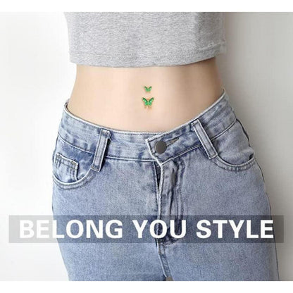 Bauchnabelpiercing Gold 14G Schmetterling Piercing