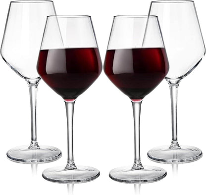 4er Set Unzerbrechliche Weingläser 420ml Tritan Kunststoff