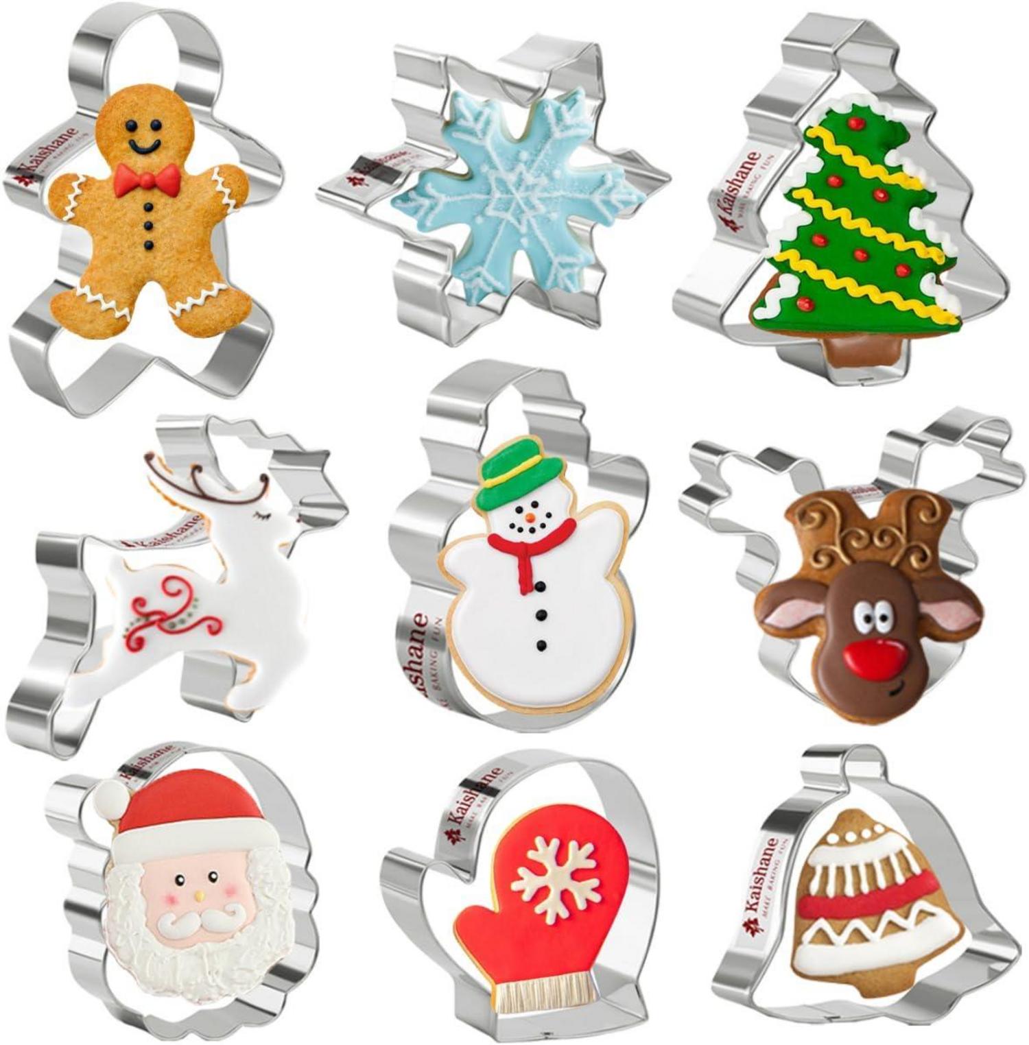 9-teiliges Weihnachtsausstechformen-Set für Backen und Dekoration