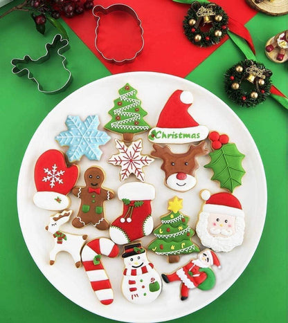 9tlg. Weihnachts Ausstechformen Set Backen - Weihnachtsbaum Lebkuchenmann Santa