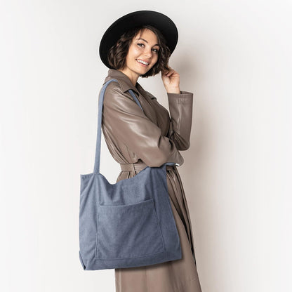 Captain Blues Cord Umhängetasche Damen, Groß Tote Bag in