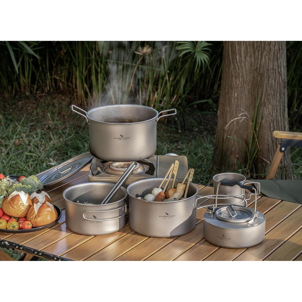 Titan Kochtopf Set Camping – Ultraleicht & Vielseitig