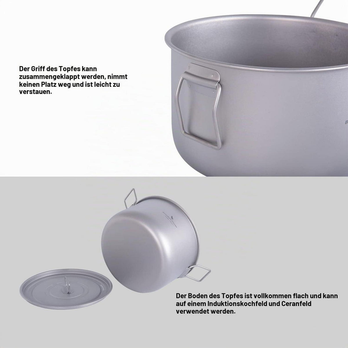 Titan Kochtopf Set Camping – Ultraleicht & Vielseitig