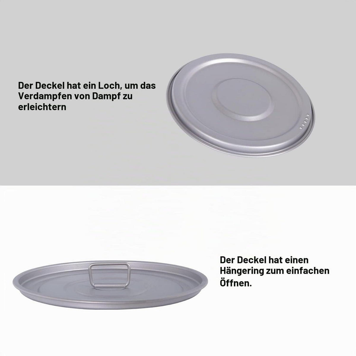Titan Kochtopf Set Camping – Ultraleicht & Vielseitig