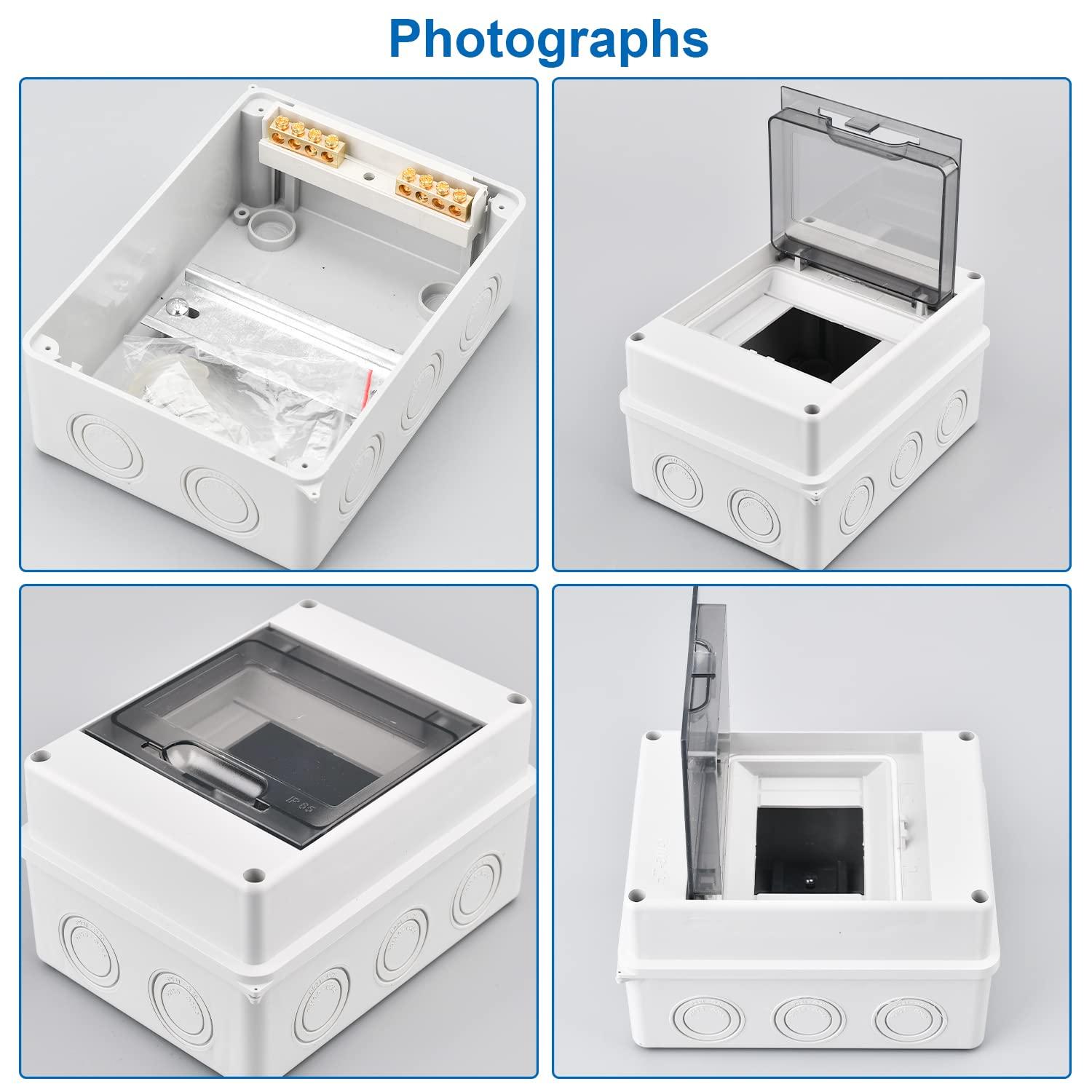 Sicherungskasten Aufputz IP65-1 Reihig transparent 5 Module