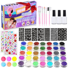 Glitzer Tattoo Set Mädchen Temporäres 492 Teile Strasssteine