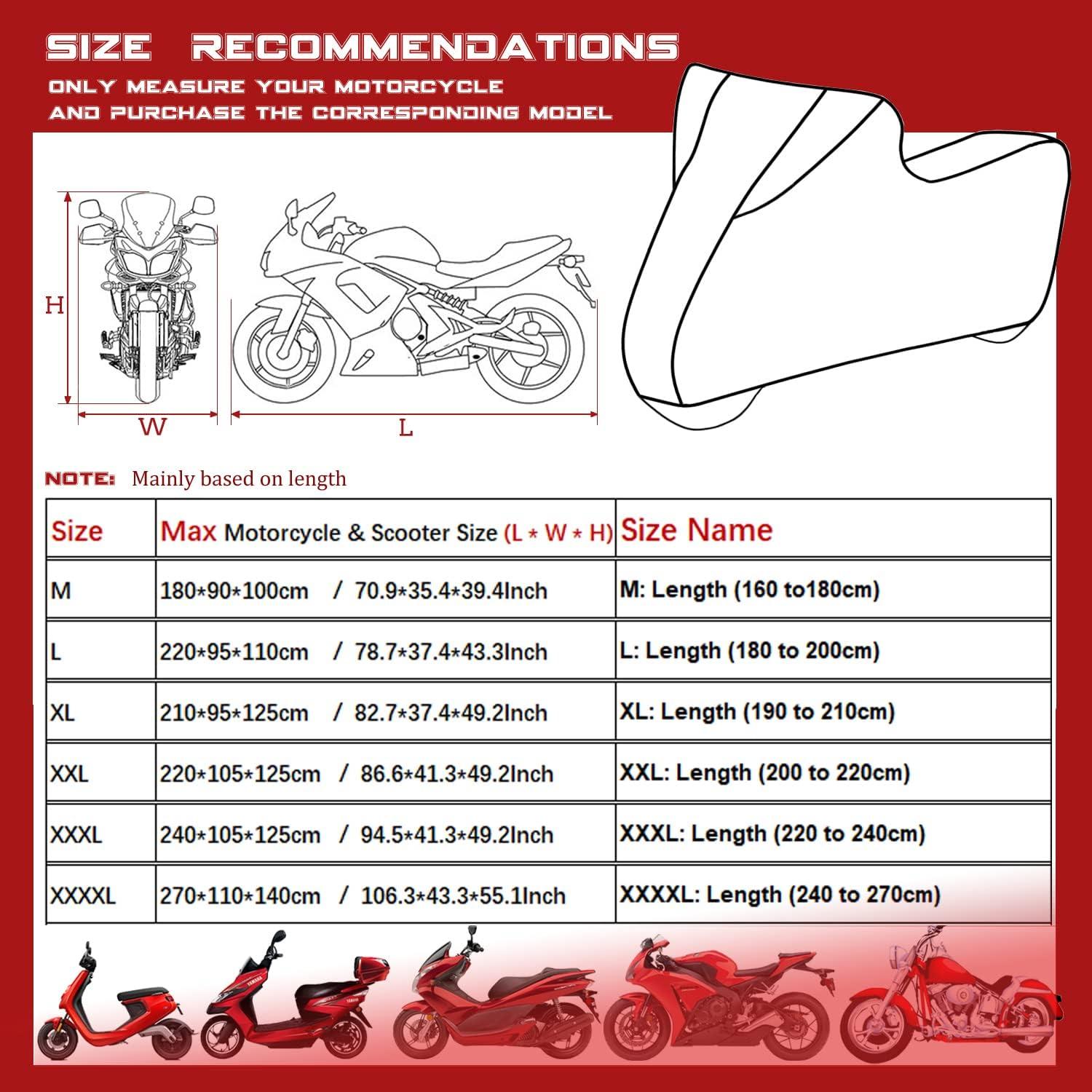 Indoor Motorrad Abdeckplane Stretch Stoff Atmungsaktiv L 180-201cm