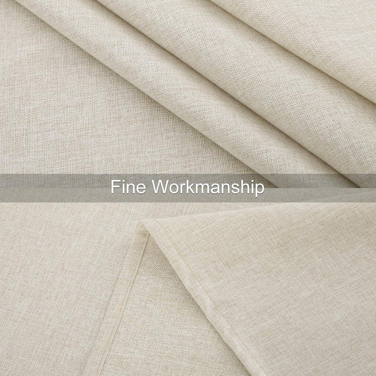 Abwaschbare Leinenoptik Tischdecke mit Lotuseffekt, Beige 140 x 180 cm