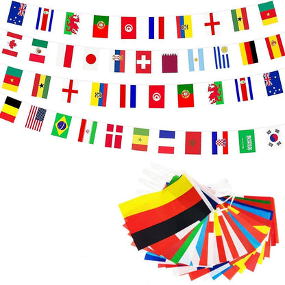 EM 2025 Wimpelkette 50 Länder – 13m Partydeko Banner