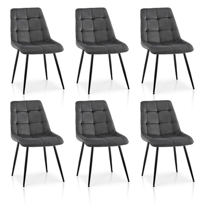 Samt Esszimmerstühle 6er Set – Modern & Bequem